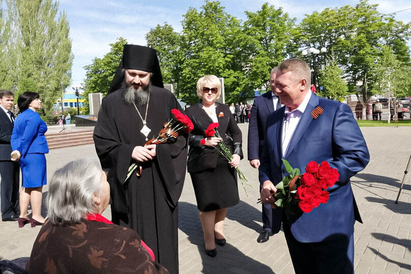 Епископ Варфоломей принял участие в церемониале, посвященном 77-й годовщине Победы в Великой Отечественной войне